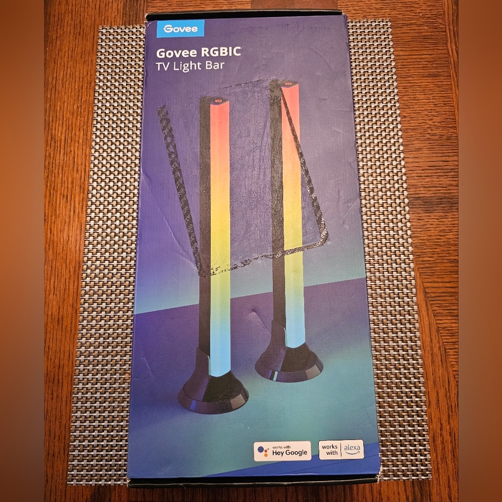 Govee RGBIC Light Bars, 15 Inches WiFi TV Backlight, Work with Alexa and Google